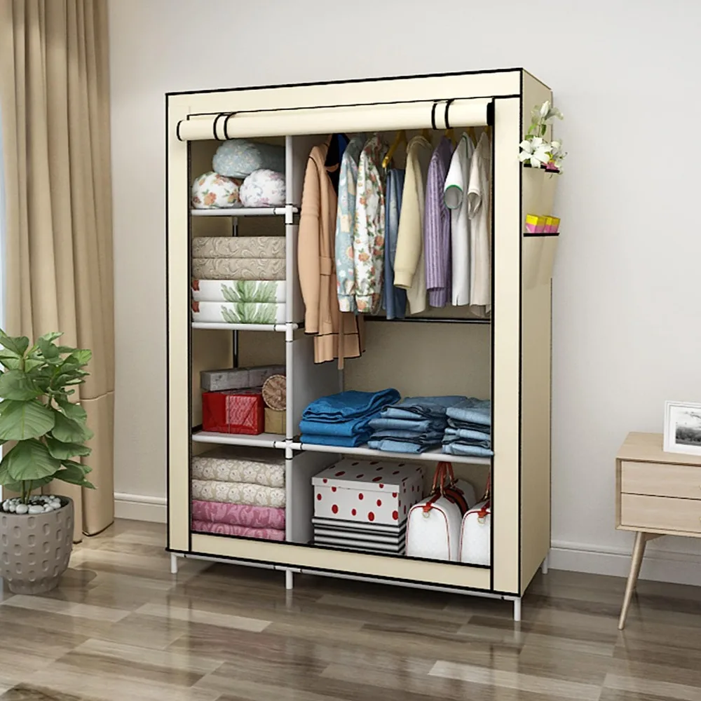 Wardrobe Portable Wardrobe,Portable Closet Storage Shelves,Hanging Rails Clothing Storage for Kids,Closet organizers and