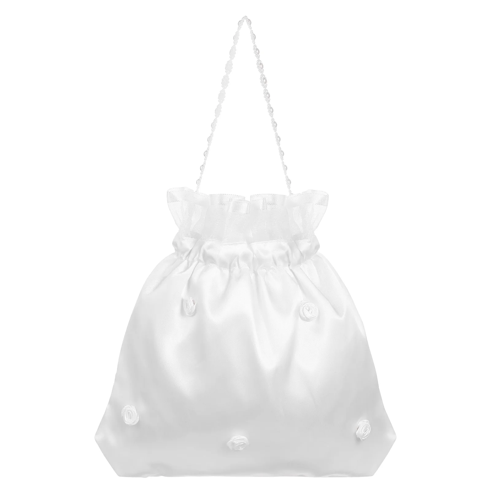 1pc Satin Bride Handbag Wedding Gift Bags Drawstring Party Favor Bags Bridesmaid Handbag Wedding Candy Bags