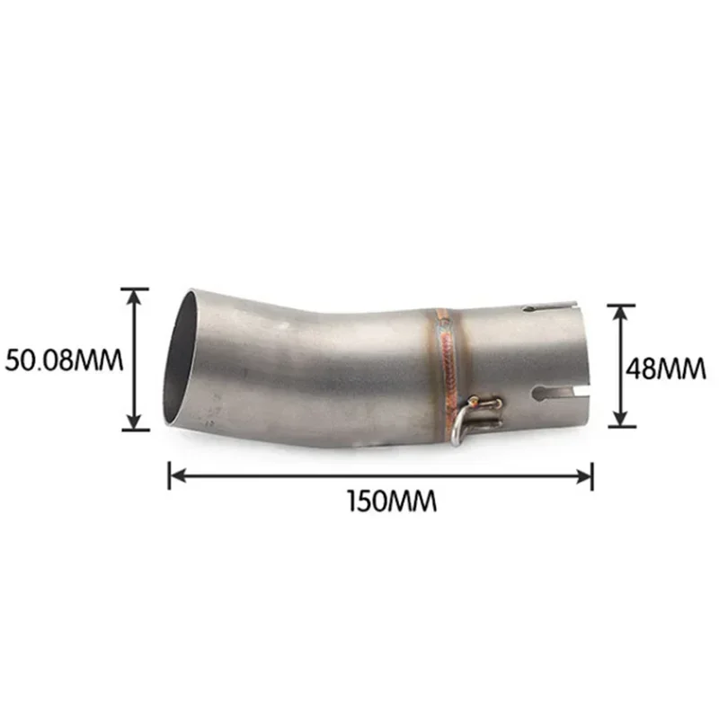 

Z400 Universal 51mm Motorcycle Muffler Exhaust Pipe Middle Link Pipe For Kawasaki Z400 Ninja 400 2018 2019 Slip-On NEW