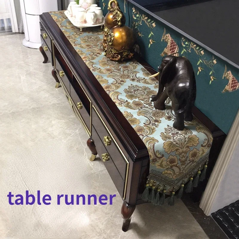 Table Runne Light Luxury European Table Cloth American Senior Sense Tea Table TV Cabinet Cloth Tea Tablecloth Chinese Style