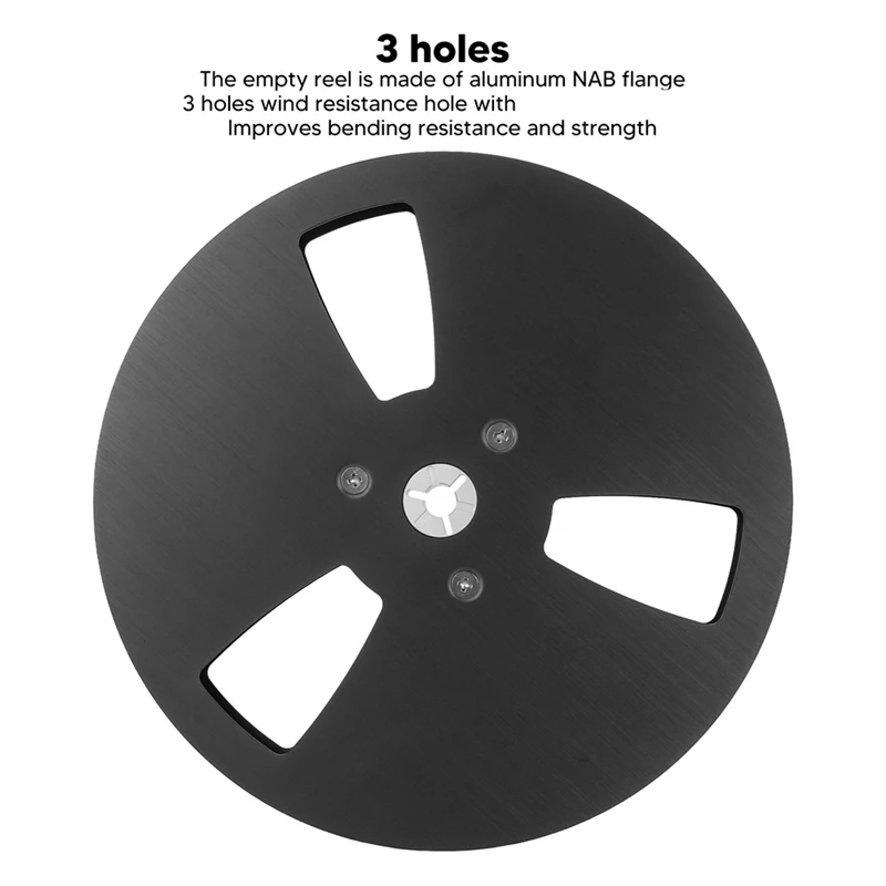 7 Inch Empty Tape Reel 1/4 Empty Tape Reel 3 Holes Wind Resistance Holes Open Reel Sound Takeup Reel for Recording B-ABAM - view 5