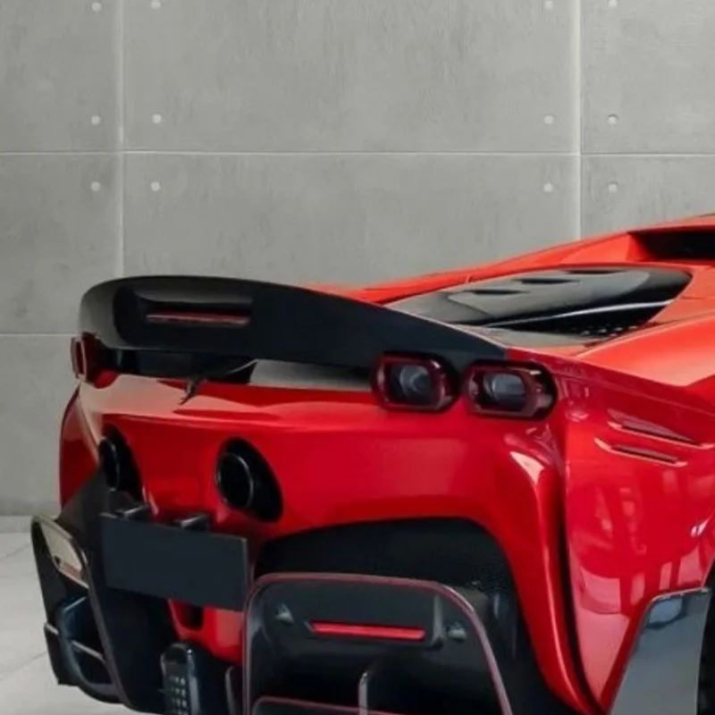 

New Style Rear Spoiler Car Kit for Ferrari SF90 Upgraded M-style High-quality Dry Carbon Fiber Rear Wing Body Kit