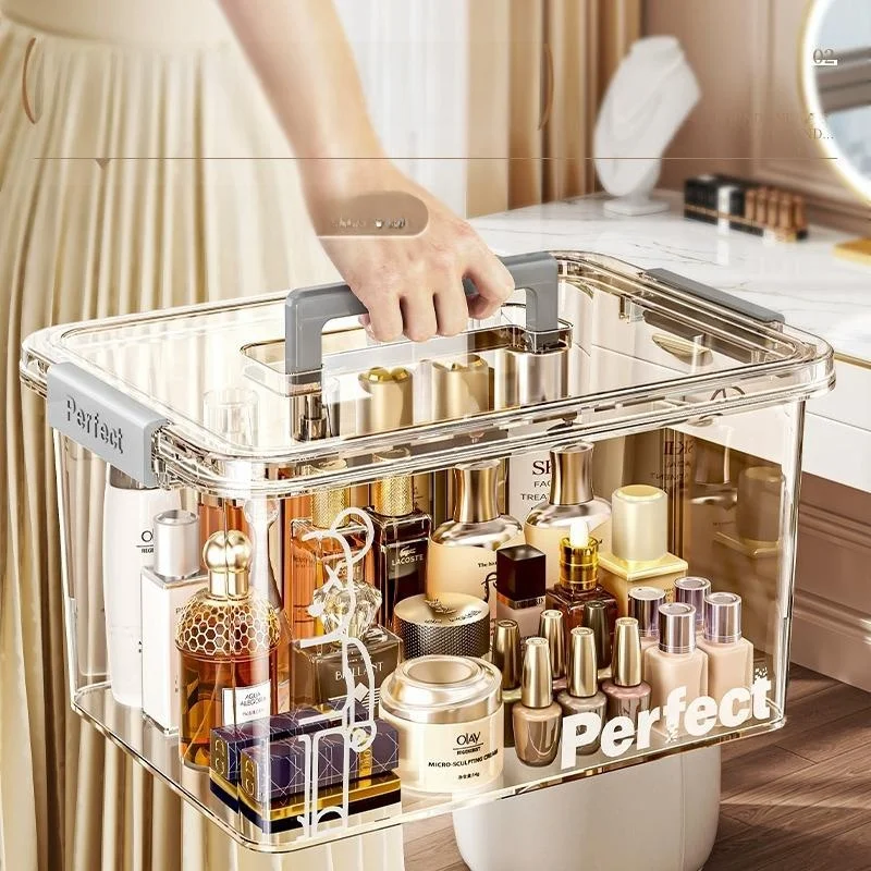 Thickened Transparent Storage Box Household Organizer for Bedroom Toys Living Room Dustproof Large Size Storage Box