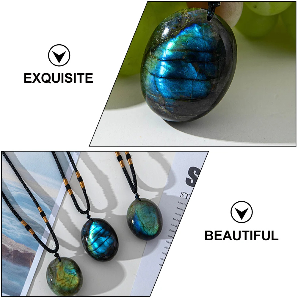 

1Pcs Moonstone Necklace Crystal Pendant Delicate Neck Chain Simple Stylish Natural Stone Jewelry for Woman Clavicle Chain