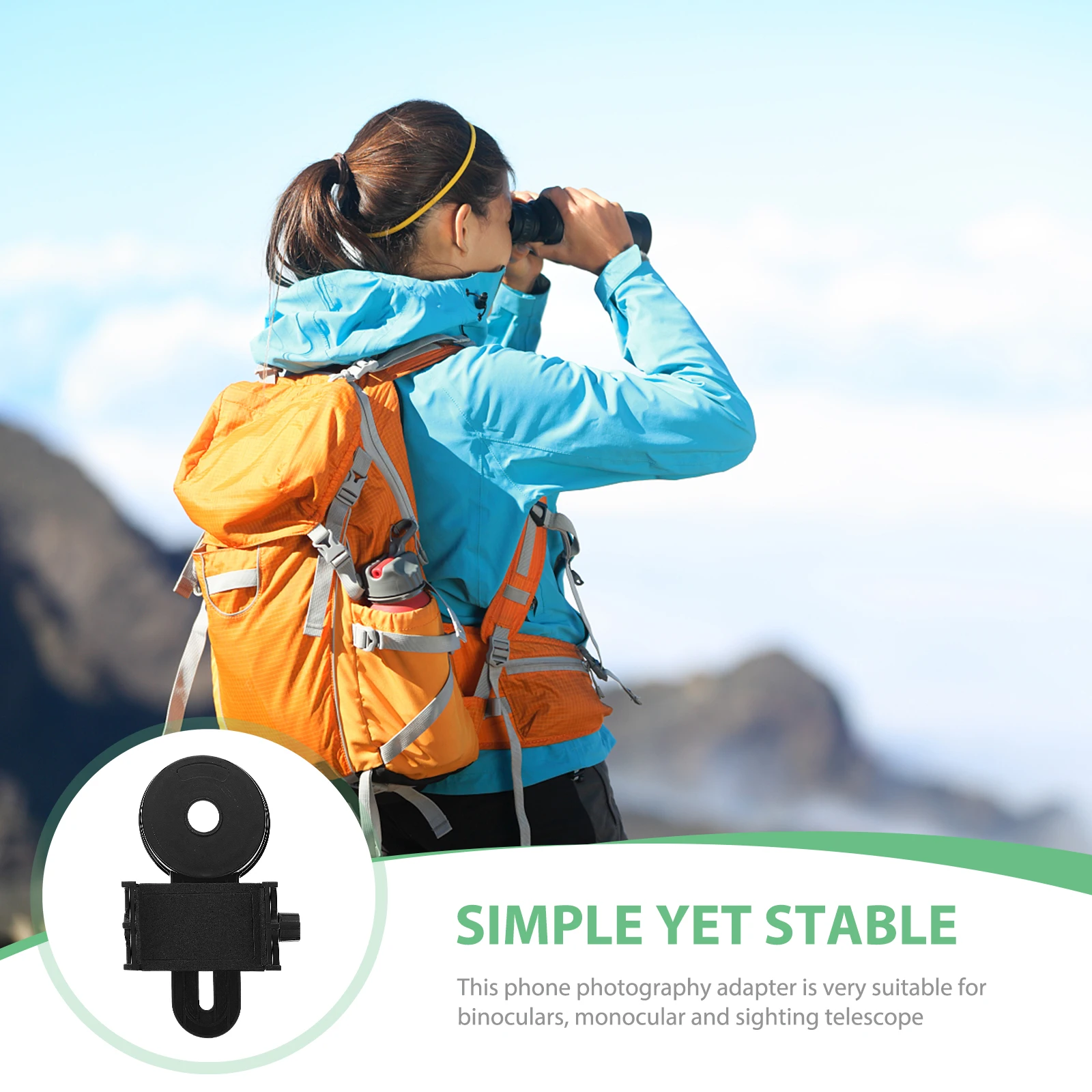 

Phone Photography Adapter for 55 98mm Phones 26.4 46.4mm Lens Mount Plastic Holder Telescope Monocular Camping Hiking