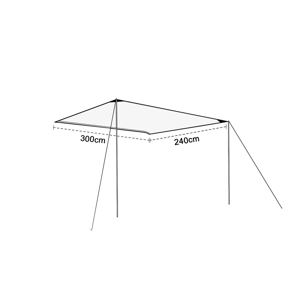 

RV Camping Sunshade Awning With Keder Piping Attachment 3x2.4m Canopy Sun Sail Accessories For Caravan Motorhome Camper