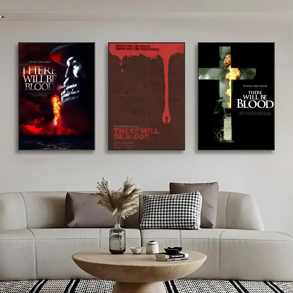 Drama Movie T-There Will Be Blood Poster Frameless Wall Art Print, Peel-and-Stick Removable
