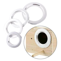 2pc Bird's Nest Door Wooden Birds Nest Door Bird Cage Breeding Parrot Cockatiel Aluminum Nest Door Outdoors Bird Round Nest Door
