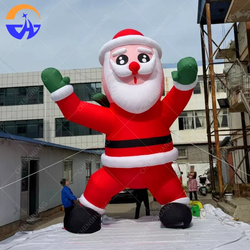 

Giant Inflatable Climbing Santa Claus Decoration - Outdoor Yard Party Event Decor for Winter Christmas