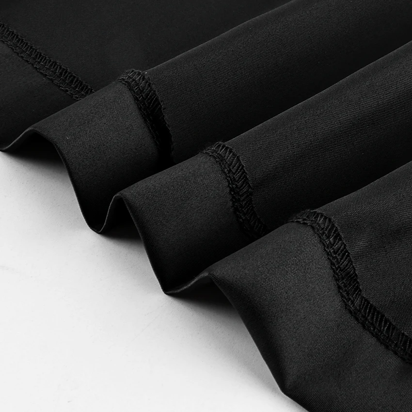 Linad Street Chic Black Satin Drawstring Skirts Woman 2026 Vintage Slim High Waist Straight Skirts Casual Lace Up Skirt Female