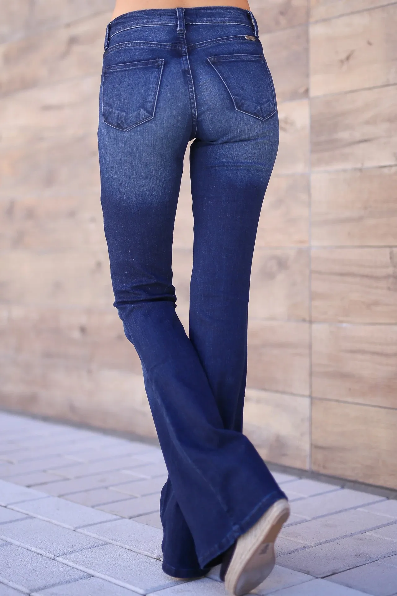 Jean Évasé en Denim pour Femme, Vêtement Décontracté, Solide, Amincissant, Nouvelle Mode Automne et Hiver