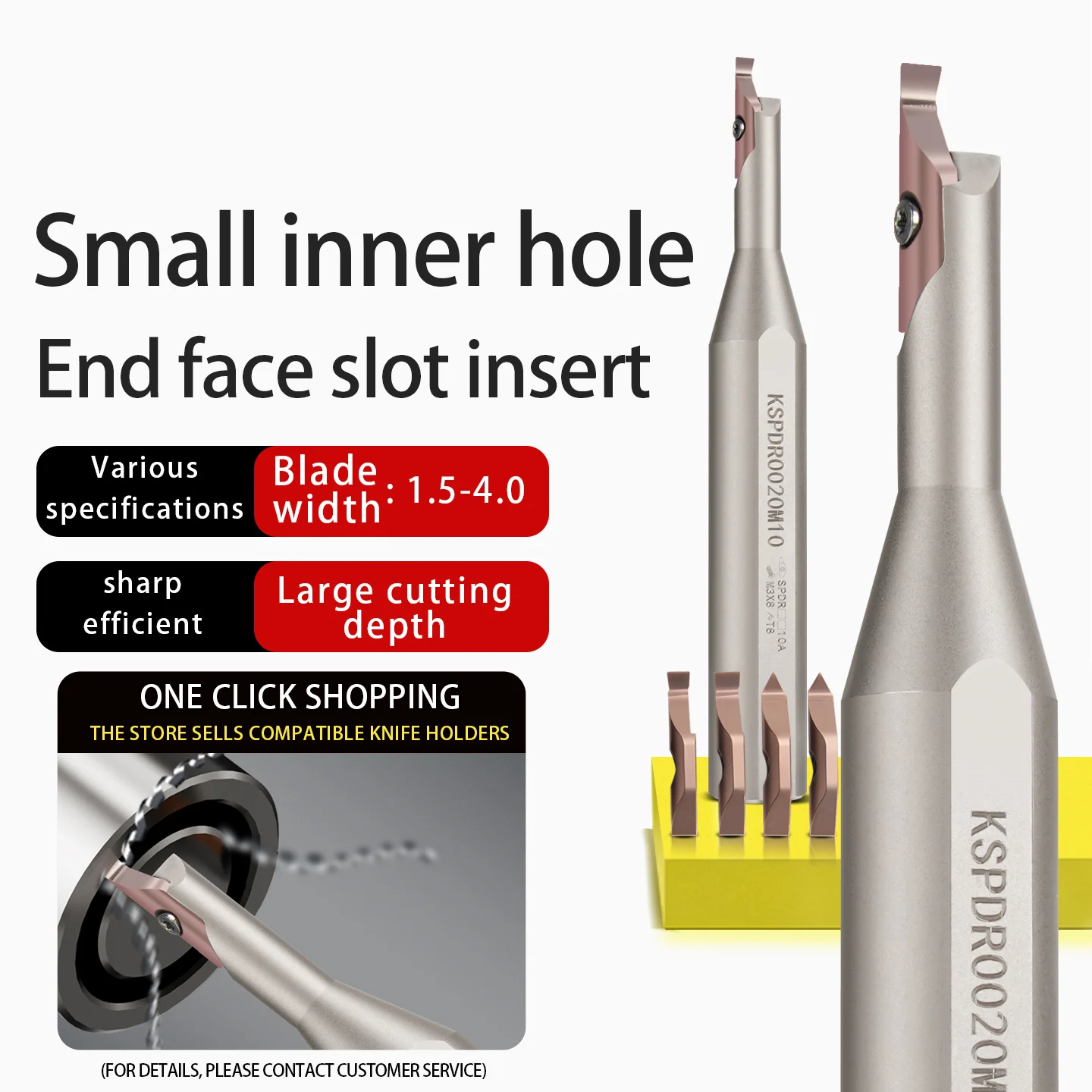 

Small inner hole end slot cutter, end slot cutter, large cutting depth SPDR100/120/150/180/200/220/250/300