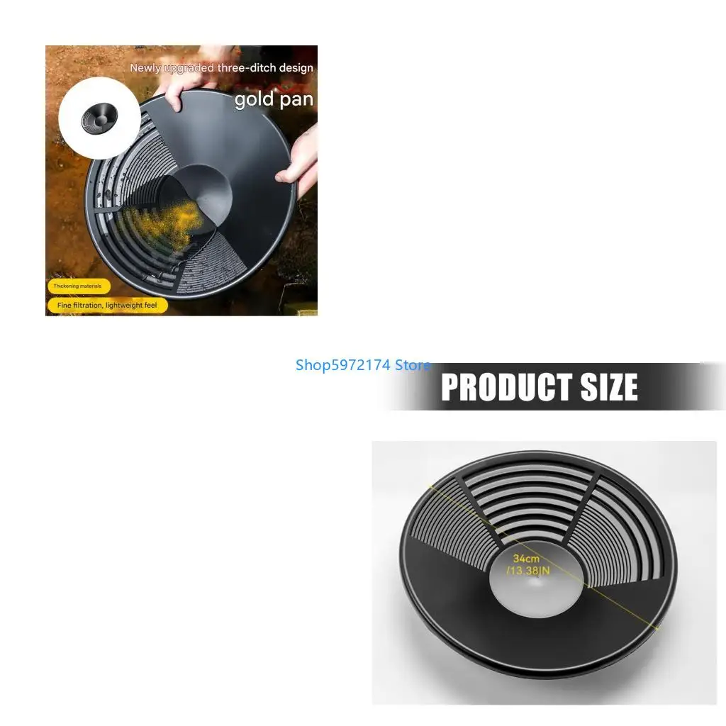 Y3NB Black Contrast Gold Pan Sifter Designed For Better Visibility Of Gold In Streams