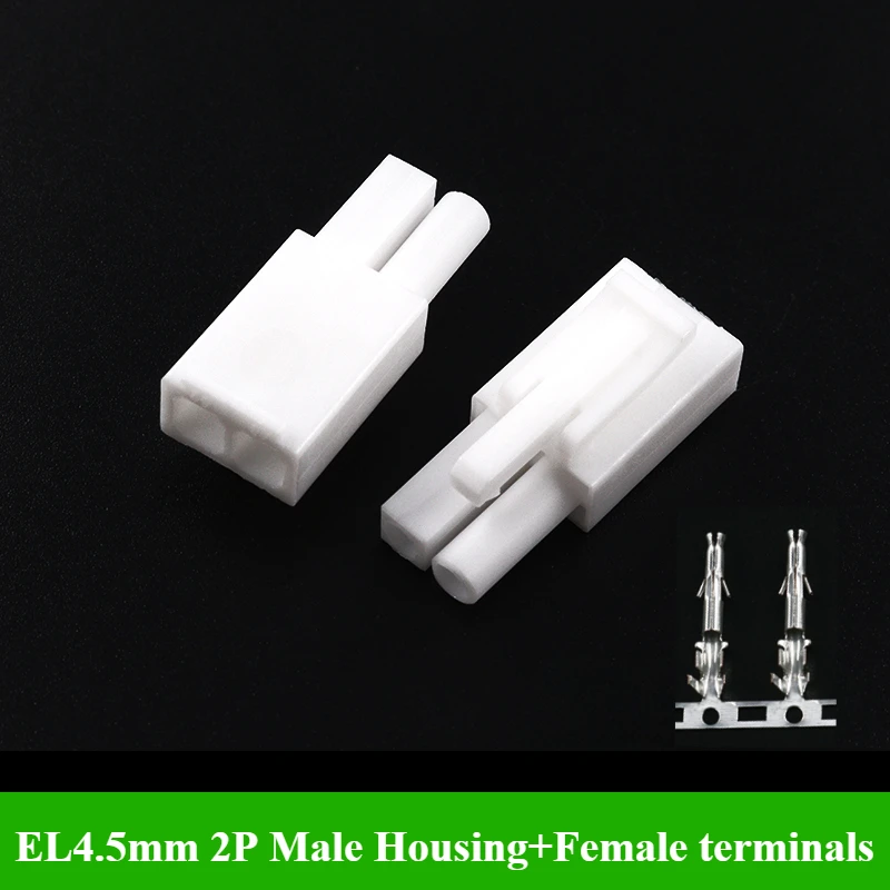 30Sets/lot EL4.5mm Male/Female Housing 2P/3P/4P/6P/9P/15P Small Tamiya Male/Female Multipole Connectors Housing+Terminal