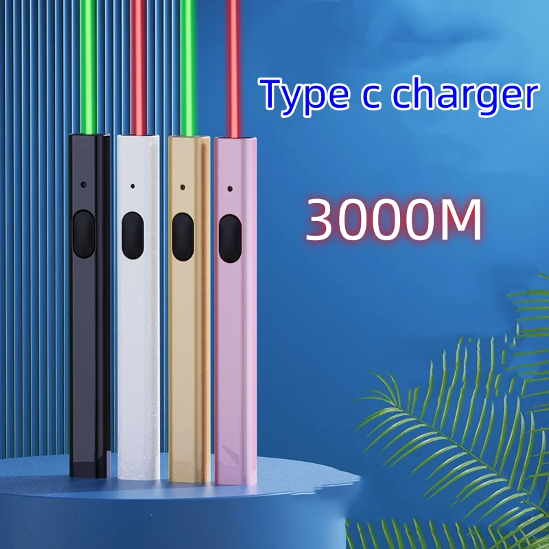 JSHFEI laser pointer pen USB Charging Sight Pointer PenGreen laser pen 650nm Red Laser Built-in USB Rechargeable Beam Pointer