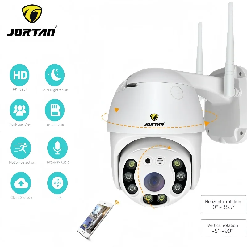 

2MP External Wifi Video Outdoor Home Waterproof Security Dome Cameras Smart Life CCTV ONVIF PTZ Ip Surveillance Wireless Camera