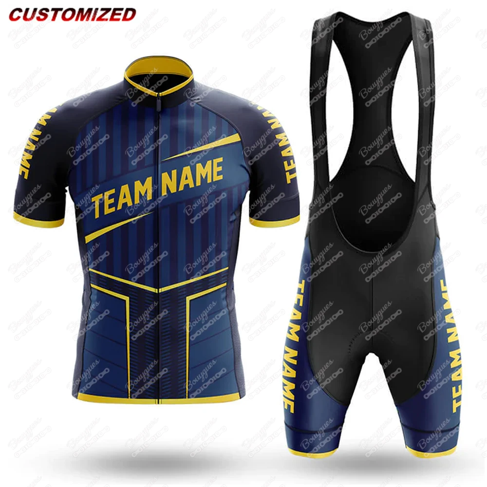 Customized Team Name （3）Men Short Sleeve Cycling Jersey Sets Maillot Ropa Ciclismo Outdoor sports Bicycle Clothing Bike Shirts