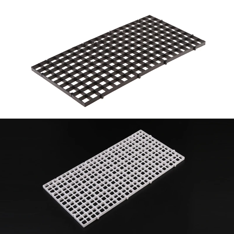 367A Aquarium Divider Tray Plastic Grid Aquarium Egg Crate Light Diffuser Fish for Tank Bottom Filter Plate 11.8x5.9 Inches