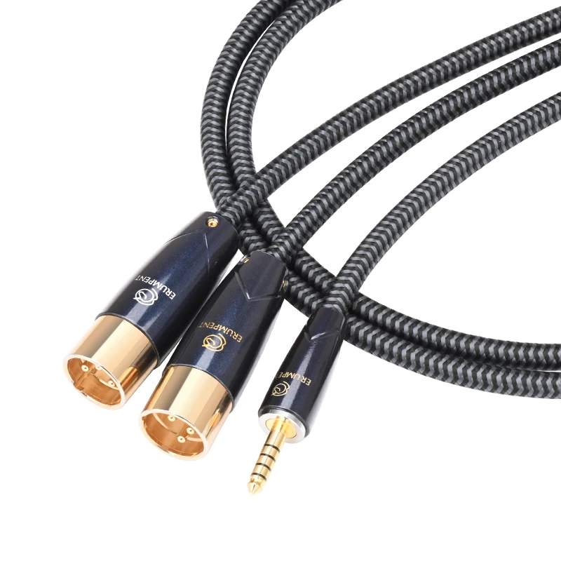 ATAUDIO Hifi 4,4 bis 2xlr kabel suqre occ vergoldeter stecker 4,4mm buchse zum symmetrischen 2xlr männlich/weiblich audio adapter kabel für dac verstärker 4