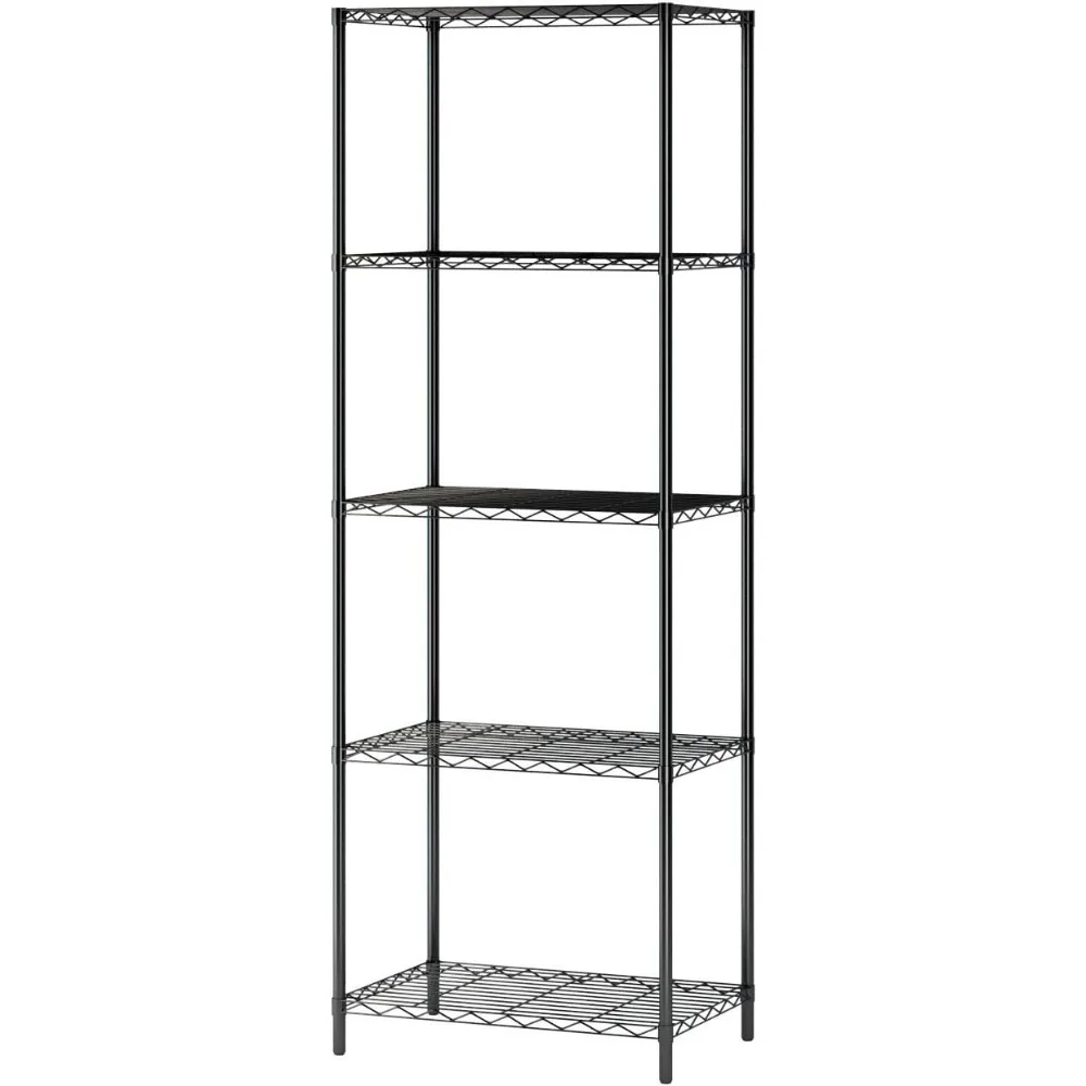 HOMEFORT scaffalature metalliche a 5 livelli 5 ripiani unità portaoggetti in metallo organizzatore durevole perfetto per dispensa armadio cucina lavanderia Orga