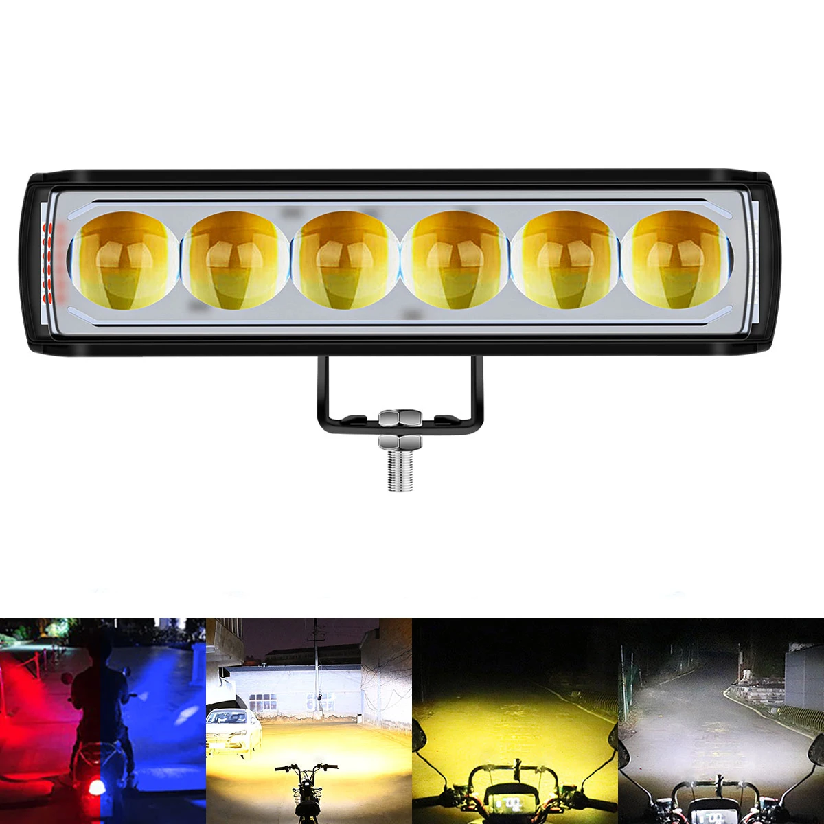 Motorcycle 12V LED Spotlights Super Bright Headlights 1/2/3/5/6-eye Lens for Car Trucks SUV UTV Driving Light Waterproof