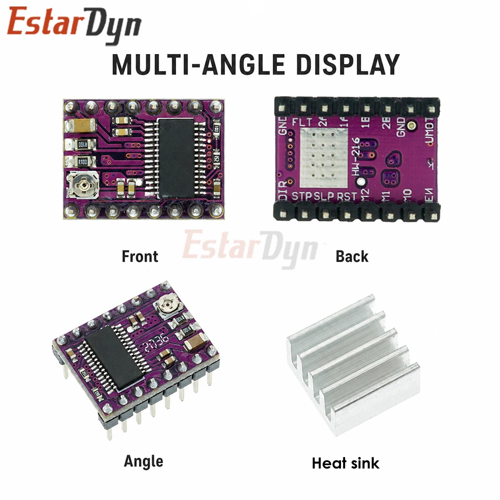 Estardyn DRV8825 Stepper Motor Driver Module 1.5A 1/32 Microstep, A4988 Pin Compatible for 3D Printer CNC Engraving RepRap