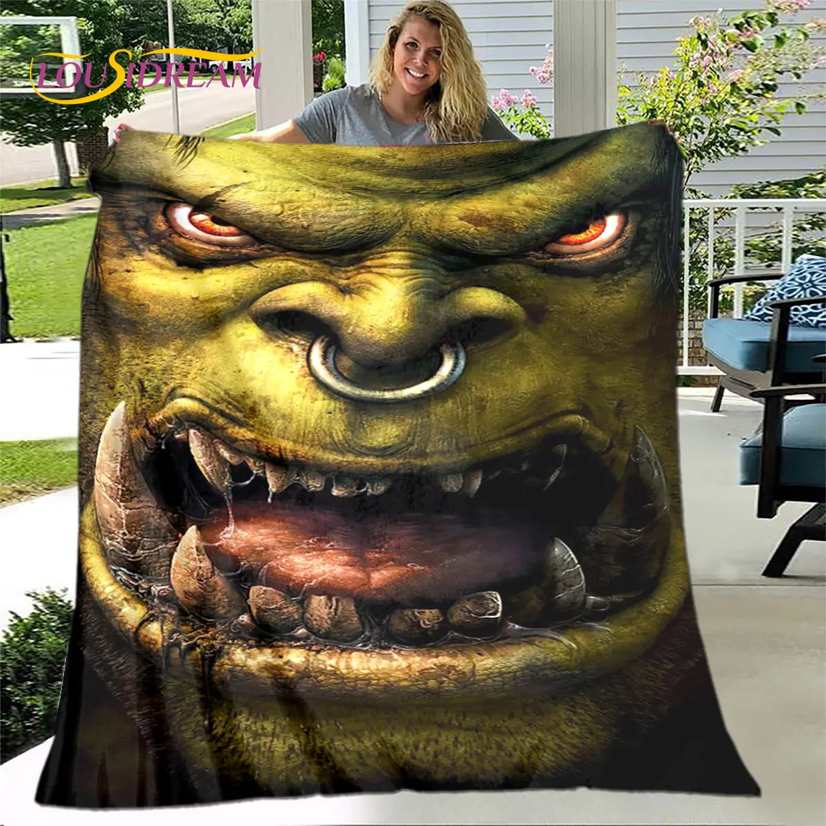 월드 오브 워크래프트 와우 게임 게이머 소프트 플러시 담요, 플란넬 담요, 거실 침실 침대 소파 피크닉 커버