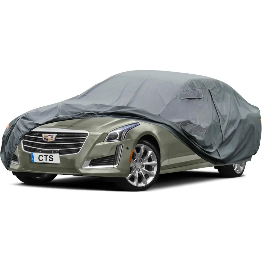 

Custom Fit Car Cover for Cadillac CTS (2003-2019), Waterproof All-Weather Protection with Zipper Door