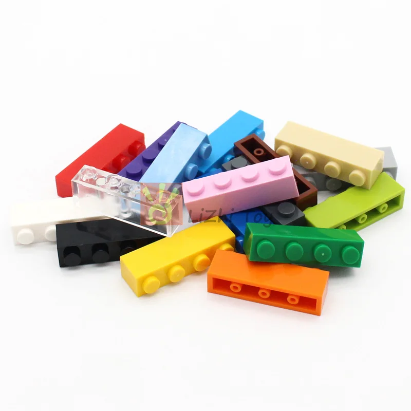 100pcs MOC Brick 1x4 3010 DIY Enlighten Building Blocks Educational Children Gifts Toys Compatible Assembles Particles Basic