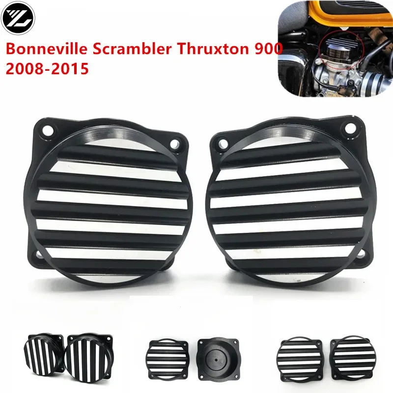 For Bonneville Scrambler Thruxton 900 2008-2015 Motorcycle Accessories Injection Carburetor Cover Ripple Brass Carb Tops