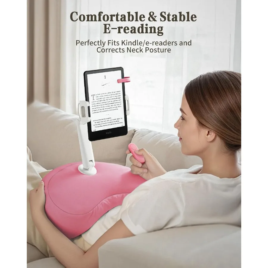 SAIJI Kindleピロースタンド iPadスタンド 4.7～15.6インチのKindle、スマホ、iPadに対応 360度調整可能なタブレットホルダー ベッド用 フレキシブル