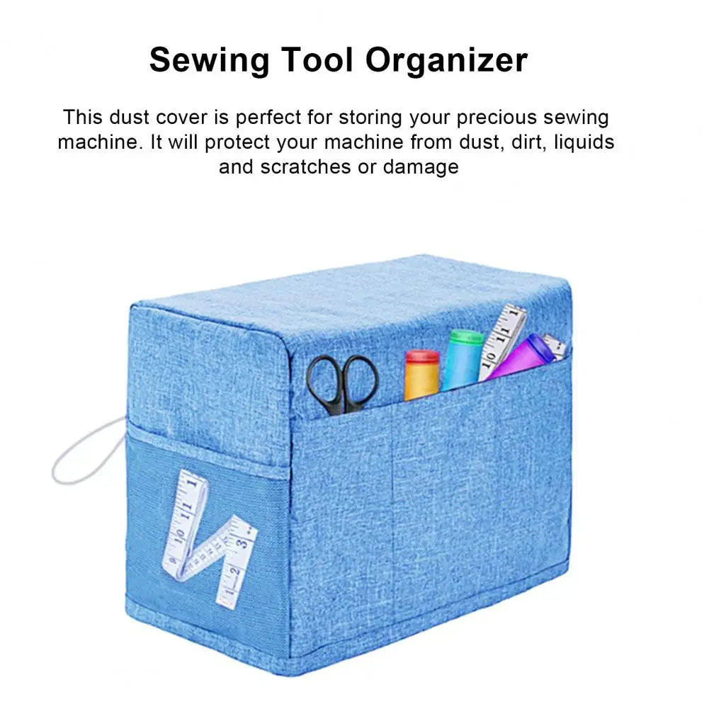 Sewing Machine Cover Sewing Machine Accessories Sewing Machine Dust Cover with Storage Pockets Wear-resistant Scratch-proof