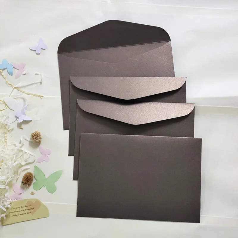 20pcs/lot 6.125*9 inches 155*228mm A4 Envelopes 200grams Pearl Paper Blank Colourful Business Gift Envelope