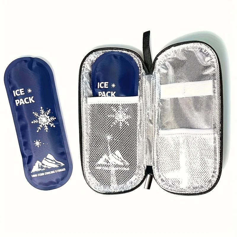 2/4 reusable cooling nylon ice bags, gel ice bags, suitable for diabetes insulin cooling and insulation bags, portable insulin i