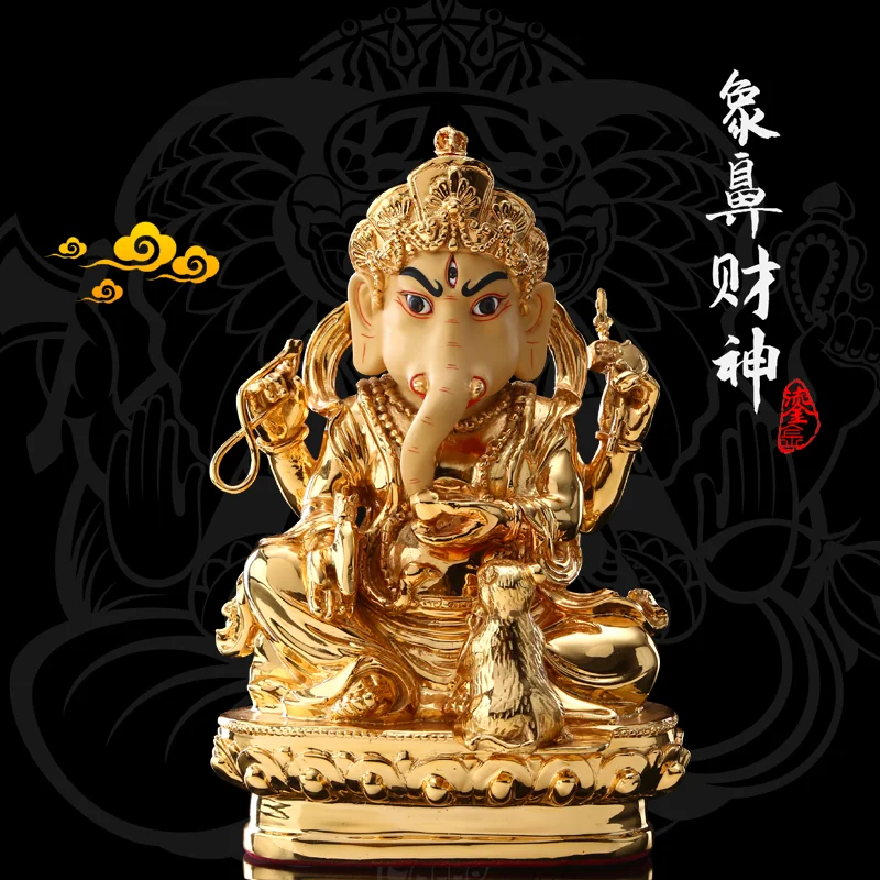 Southeast Asia Thailand high grade gilding GANESH ganesha statues Decorative living room Company GOOD LUCK Elephant fortune god