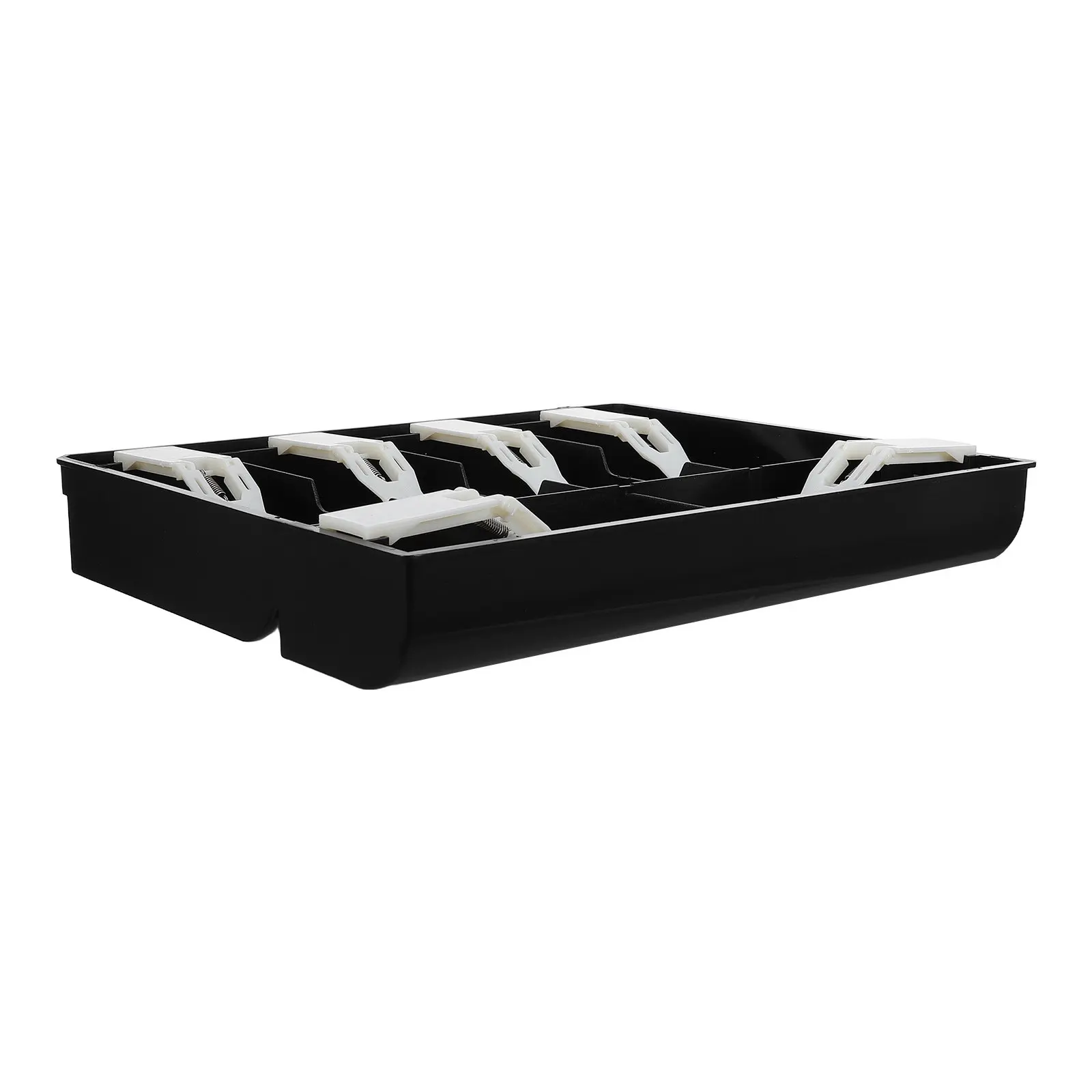 Cash Register Tray Six Compartments Cash Drawer Insert Clip Money Organizer for Retail Store Checkout Currency Till Replacement
