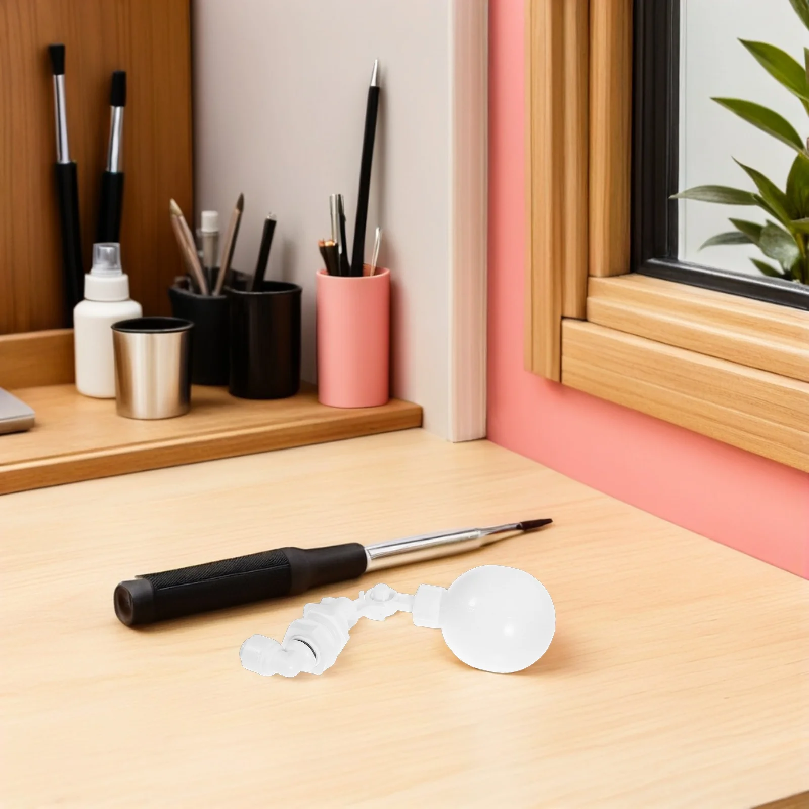 

2Pcs Automatic Water Level Control Float Valve Kit Quick Connect Plastic Valve Auto Shut Off for Water Dispenser Tanks White