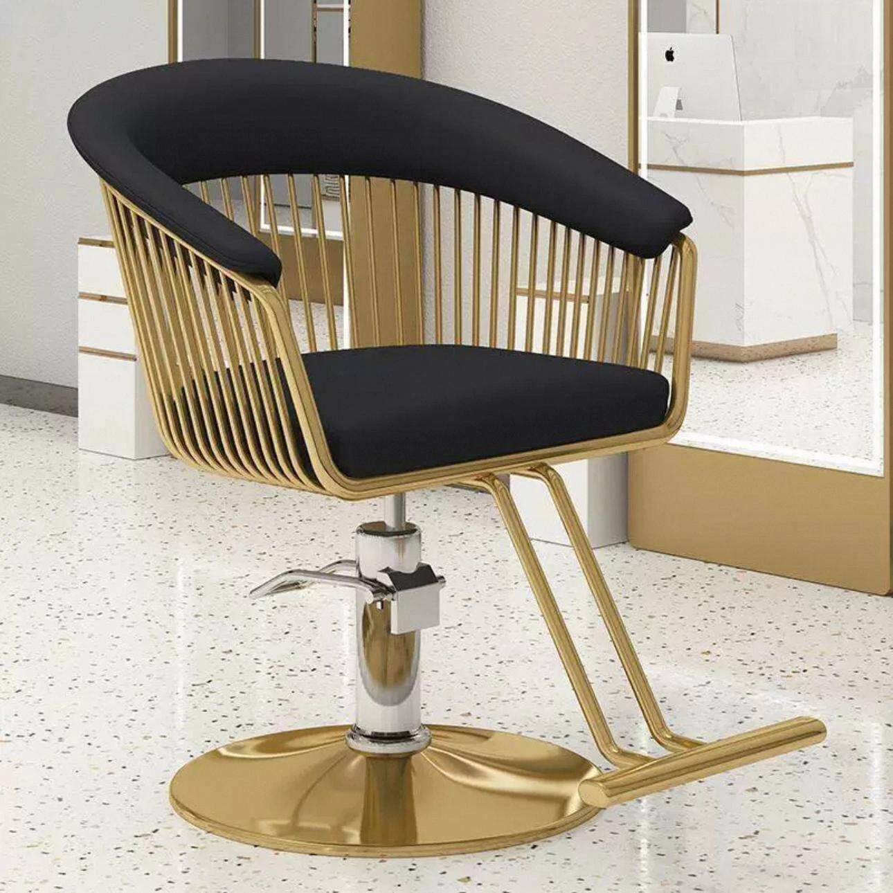 

salon special barber chair rotate multi-functional luxury design hairdressing chair adjust height sedia barbiere salon furniture