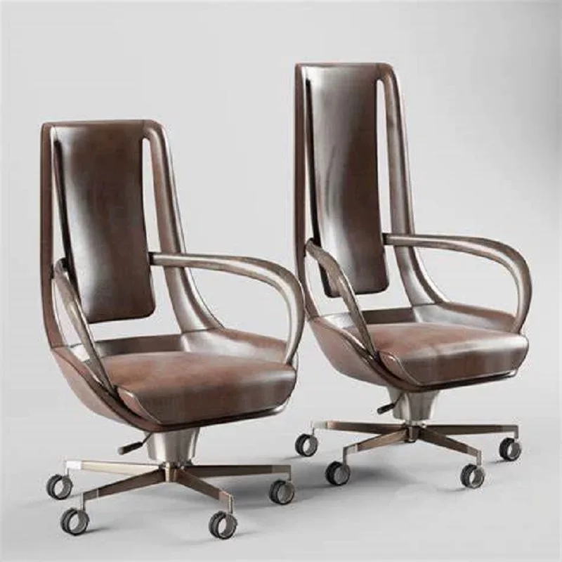 Italian light luxury comfortable sedentary computer chair, modern simple office chair