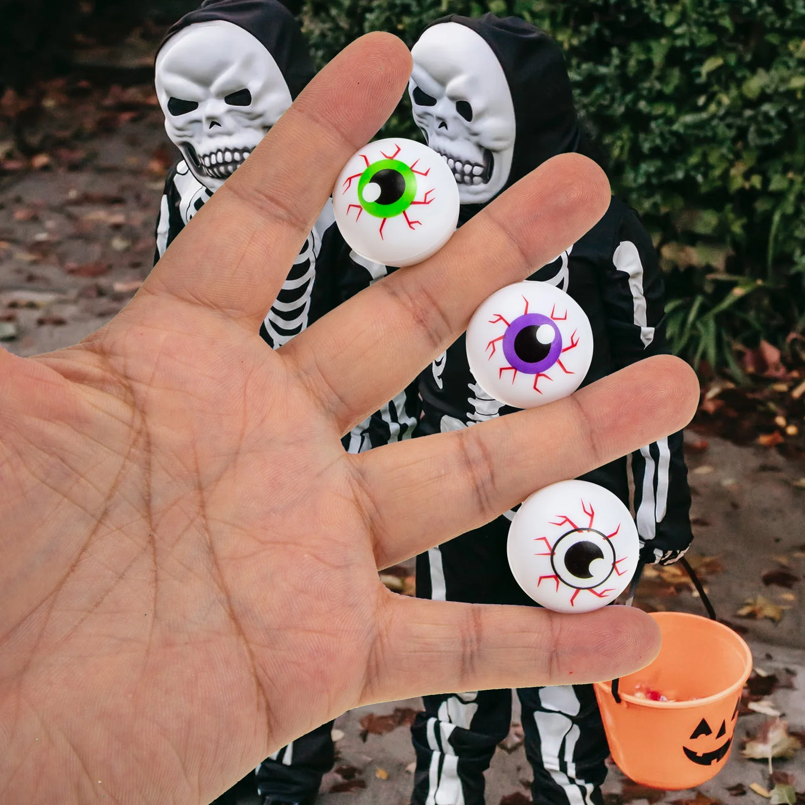 

36 Pcs Halloween Eyeballs Scary Bouncy Plastic Decor Craft Party Horror Props Ghost EyesHaunted House Theme Toy