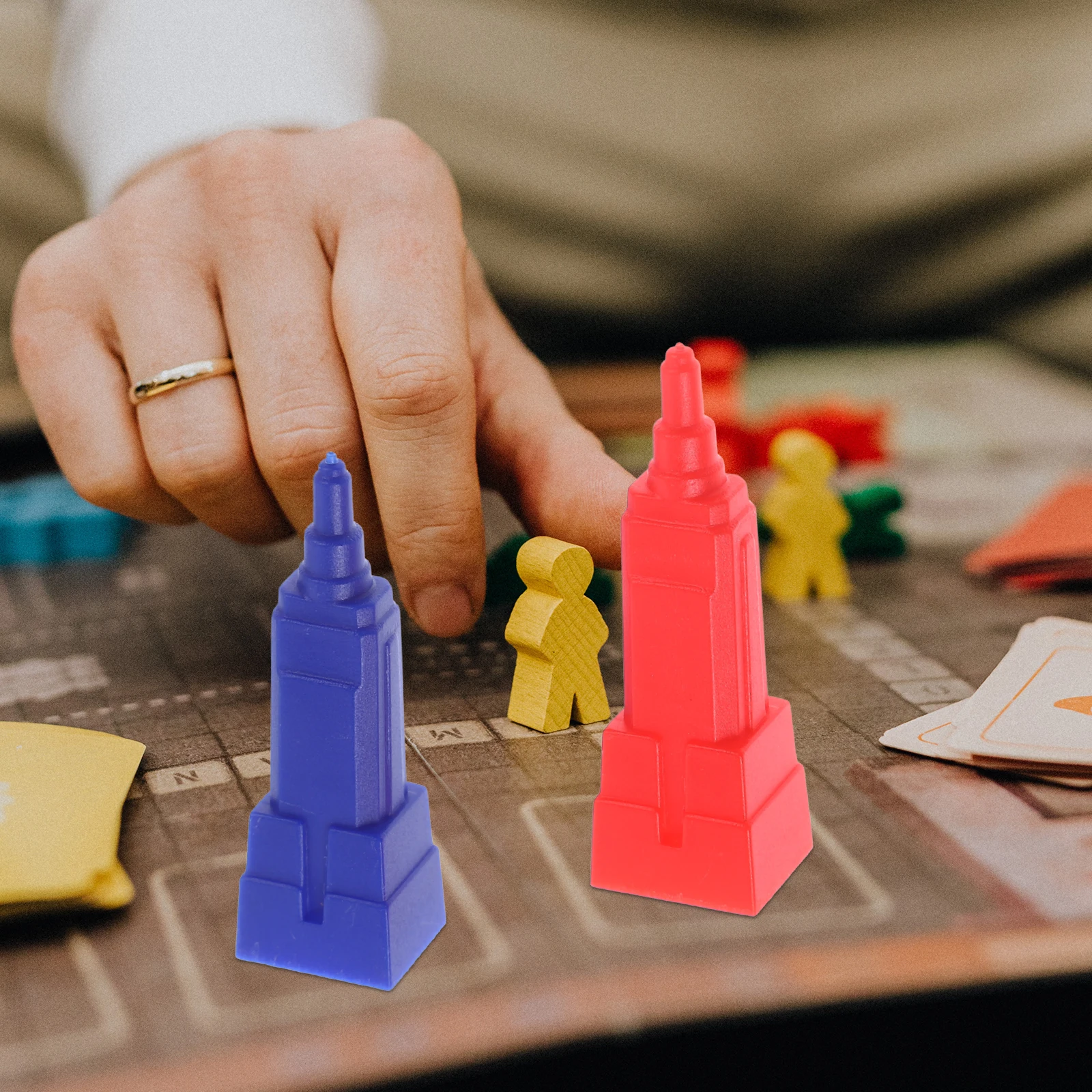 

40Pcs Building Expansion Accessories Mini Board Game Building Pieces Replacement Chess Pieces Portable Game Pawns for Family Fun