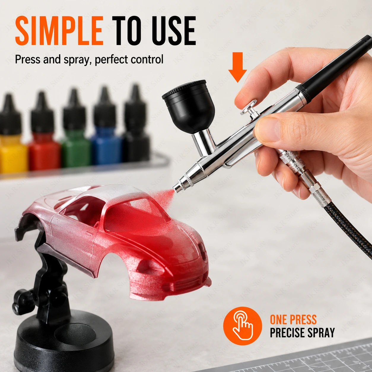 

Portable 0.3mm Airbrush Pen Spray Gun Single Action Nozzle Tool for Model Cake Nail Beauty Car Painting Inkjet Craft Art