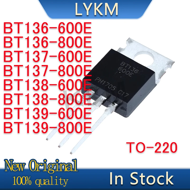 10/PCS New BT136-600E BT136-800E BT137-600E BT137-800E BT138-600E BT138-800E BT139-600E BT139-800E TO-220 thyristor In Stock