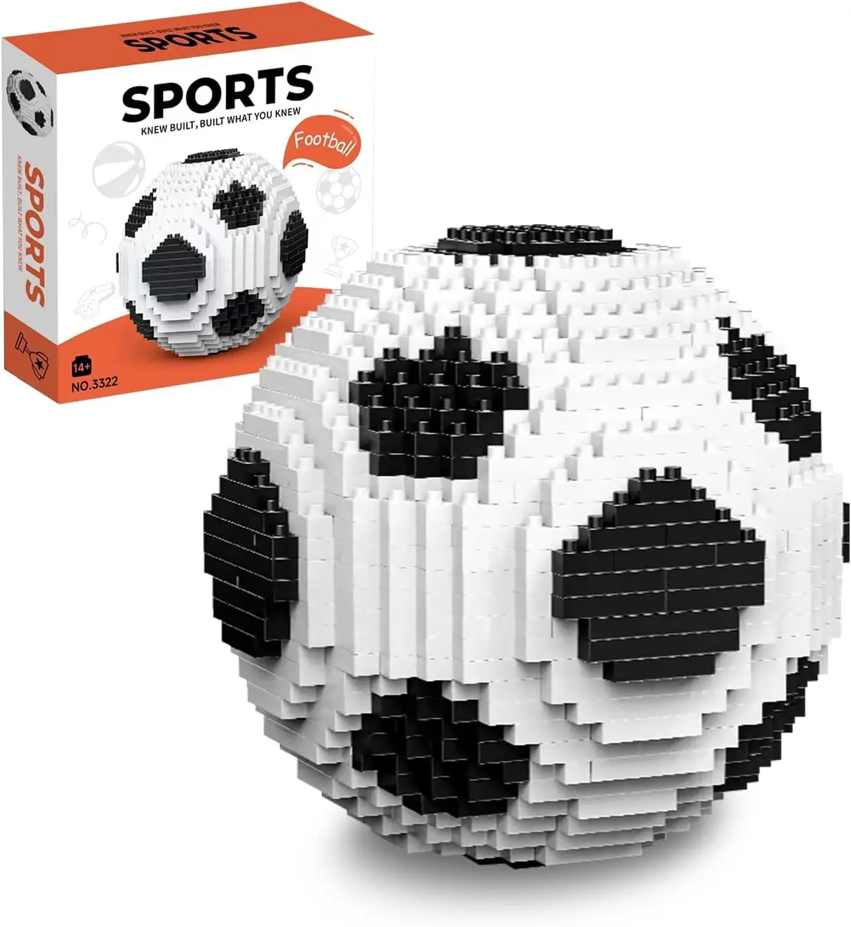 

850PCS Soccer Ball Building Set, Micro Bricks Toy for Adults Teens, STEM Gift