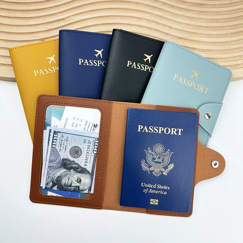 

New PU Leather Passport Cover Travel Document Holder Leather Passport Case Women Men Travel Accessories
