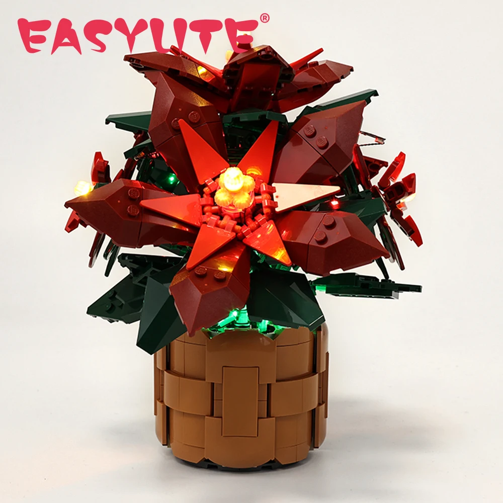 

EASYLITE светодиодный набор для Poinsettia 10370, набор строительных блоков, лампа, детские игрушки, набор без модели