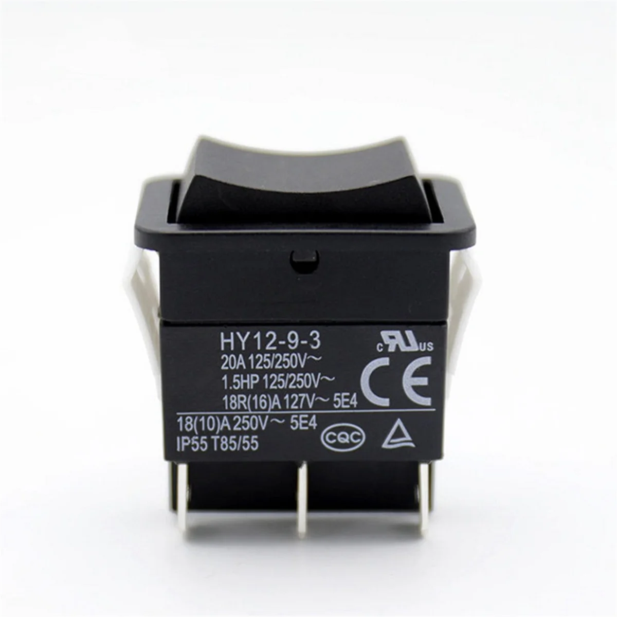 Rocker Switch, HY12-9-3 6Pins Industrial Electric Rocker Switch 125V/250V Pushbutton