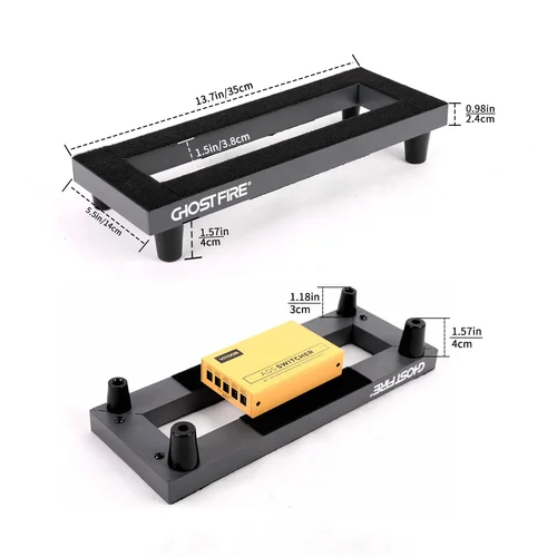 Imagen 2 del producto Pedalera de efecto de tablero de Pedal de guitarra súper ligera de aleación de aluminio Ghost Fire de 0,8 lb
