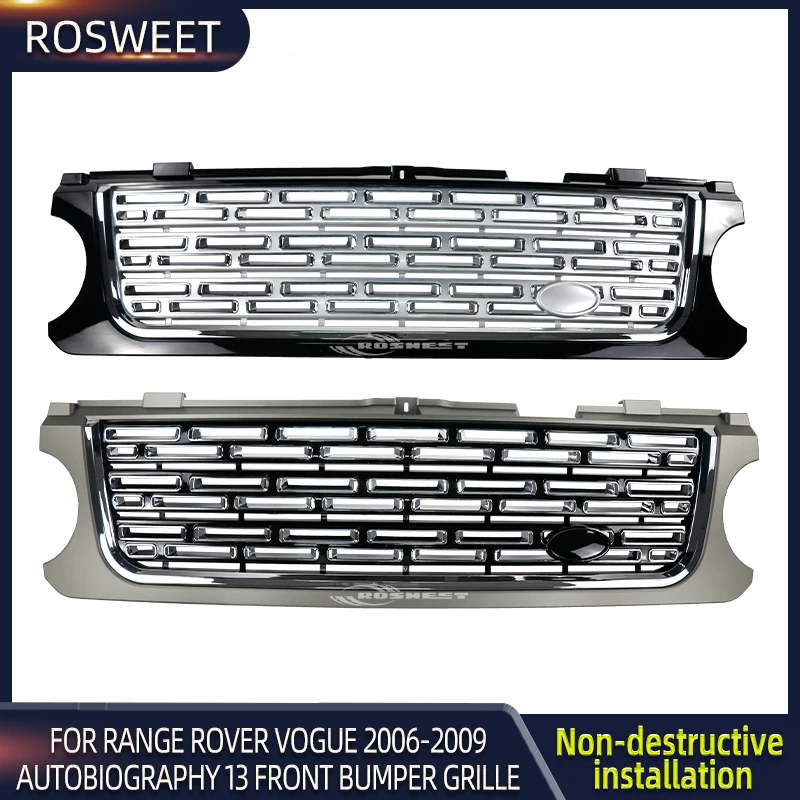 

Front Bumper Grille For Land Rover Range Rover Vogue 2006-2009 Upgrade 2017 Autobiography Style Racing Grills Car Accessories