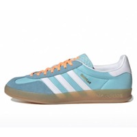 Adidas Originals Gazelle Comfortable Shock-absorbing Anti-slip Wear-resistant German Training Shoes Board Shoes Blue White